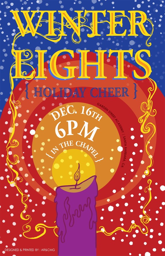 Winter Lights 2015 Poster Designed by Upper School Graphic Design Class