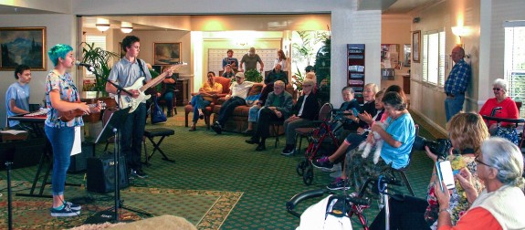 Garden Court Retirement Community Listens to the Garden Street Academy Jazz Band