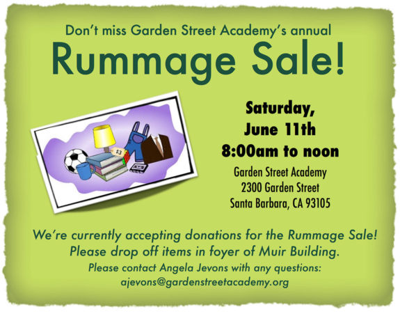 Garden Street Academy Rummage Sale 2016 Flyer
