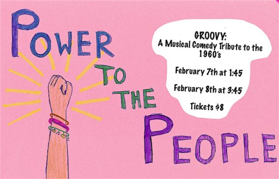 Garden Street Academy Middle School Play Production Poster Groovy 2018