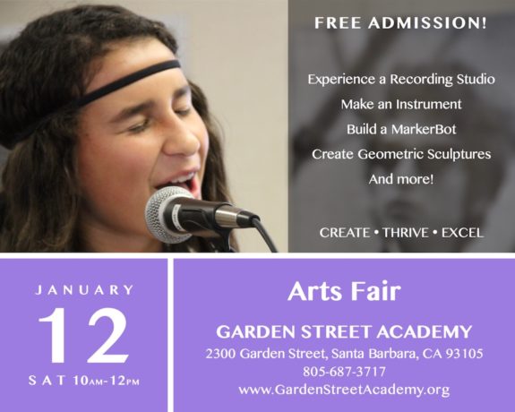 Garden Street Academy Arts Fair Flyer 2019